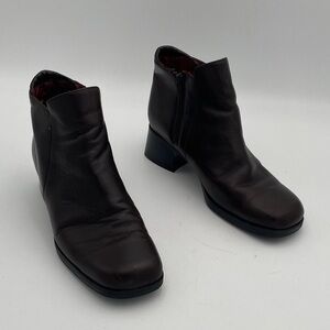 Santana Canada Stylish Dark Brown Ankle Boots women 11 leather waterproof Y2K